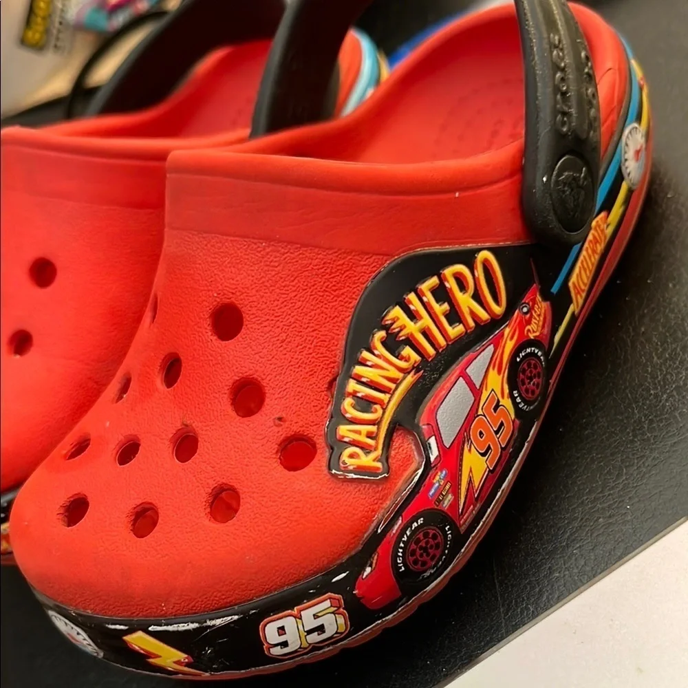 CROCS Red and Black Racing Hero Cars